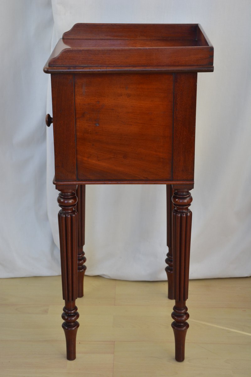 Regency Mahogany Bedside Cabinet Pot Cupboard - Image 16